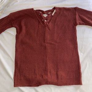 Pink Rose knitted sweater